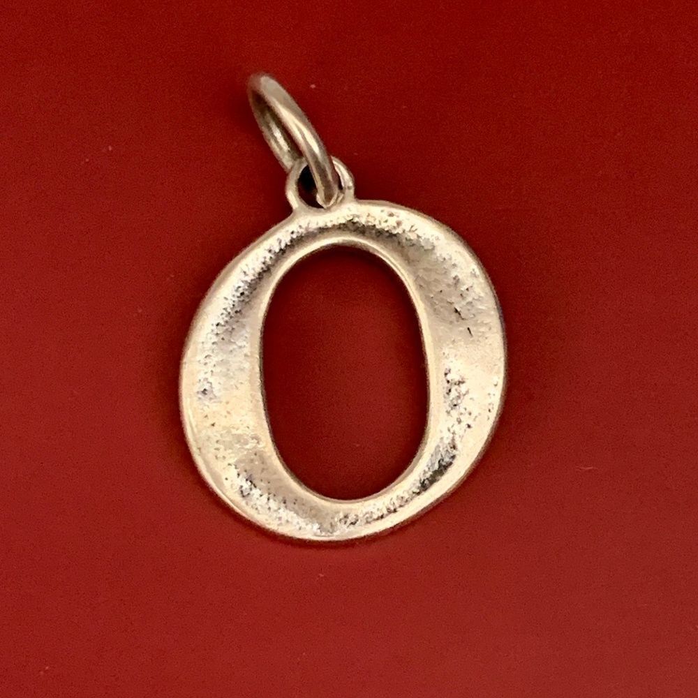 .925 Large Letter O Sterling Silver Jewelry Charm #alphabet